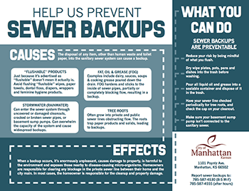 Help us prevent sewer backups