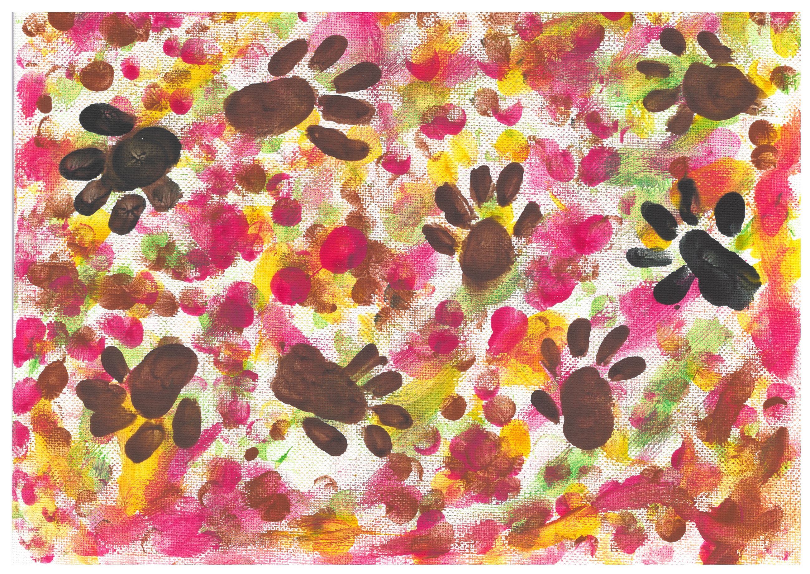 Painting of Animal Tracks